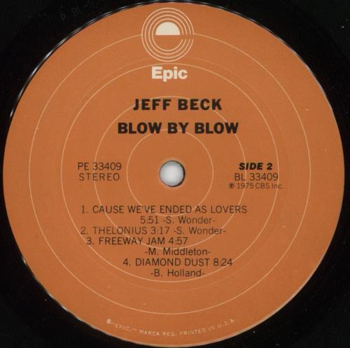 Jeff Beck Blow By Blow vinyl LP album (LP record) US BEKLPBL327289