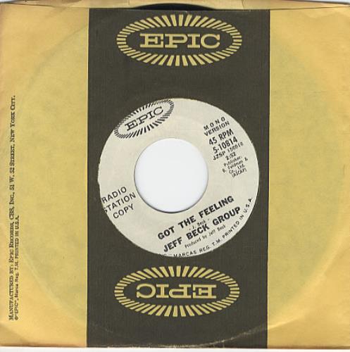 Jeff Beck Got The Feeling 7" vinyl single (7 inch record / 45) US BEK07GO334116
