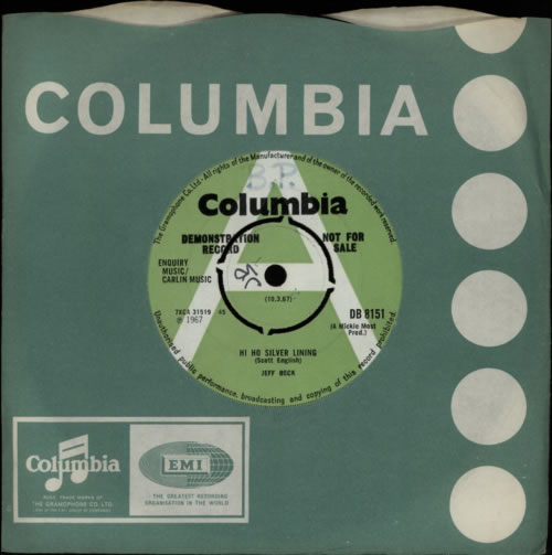 Jeff Beck Hi Ho Silver Lining - A Label 7" vinyl single (7 inch record / 45) UK BEK07HI591273