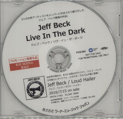 Jeff Beck Live In The Dark CD-R acetate Japanese BEKCRLI658948