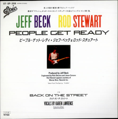 Jeff Beck People Get Ready 7" vinyl single (7 inch record / 45) Japanese BEK07PE94220