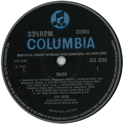 Jeff Beck Truth - 1st - EX vinyl LP album (LP record) UK BEKLPTR226948