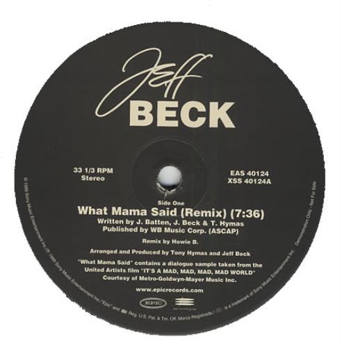 Jeff Beck What Mama Said 12" vinyl single (12 inch record / Maxi-single) US BEK12WH136767