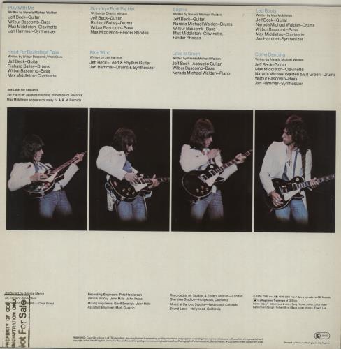 Jeff Beck Wired vinyl LP album (LP record) UK BEKLPWI683281