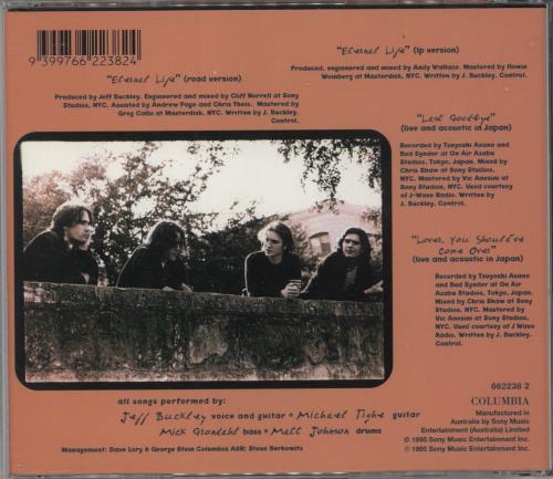 Jeff Buckley Eternal - Tour Edition CD single (CD5 / 5") Australian JFBC5ET49385