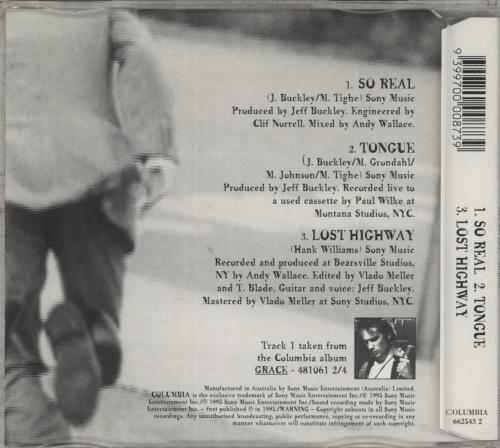 Jeff Buckley So Real CD single (CD5 / 5") Australian JFBC5SO54978