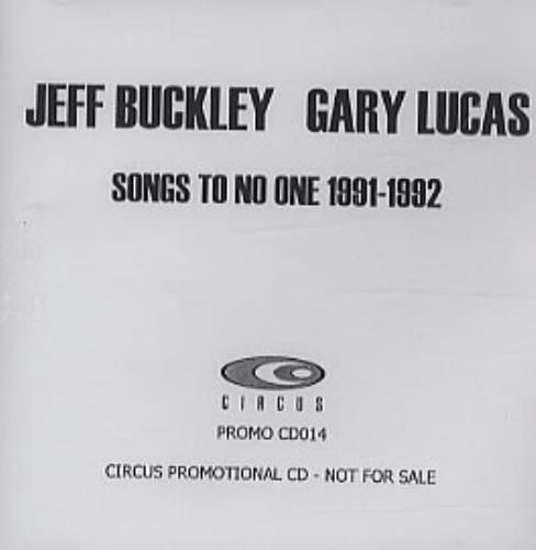 Jeff Buckley Songs To No One 1991-1992 CD-R acetate UK JFBCRSO227327