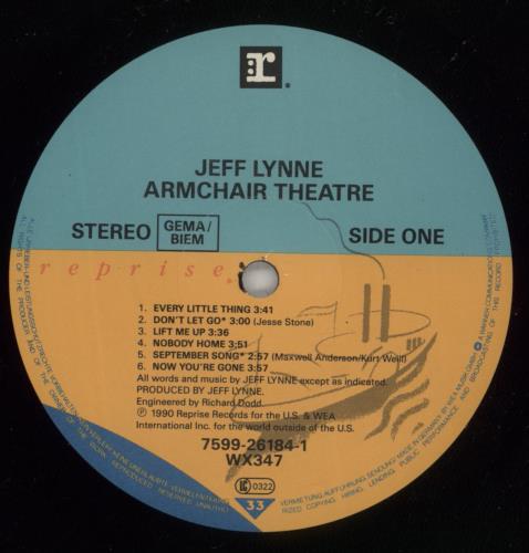 Jeff Lynne Armchair Theatre vinyl LP album (LP record) UK J-LLPAR874431