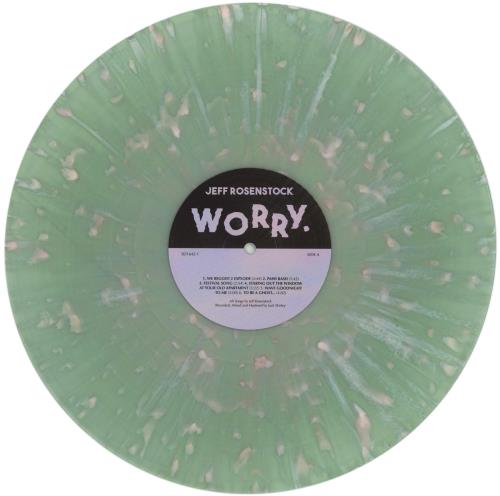 Jeff Rosenstock Worry. - Coke Bottle Green With Baby Pink Splatter Vinyl vinyl LP album (LP record) US 61NLPWO865947