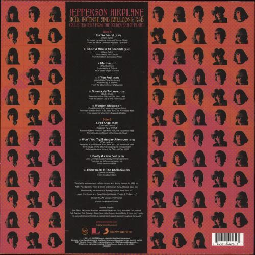 Jefferson Airplane Acid, Incense And Balloons: RSD - Collected Gems From The Golden Era Of Flight vinyl LP album (LP record) UK JEFLPAC832451