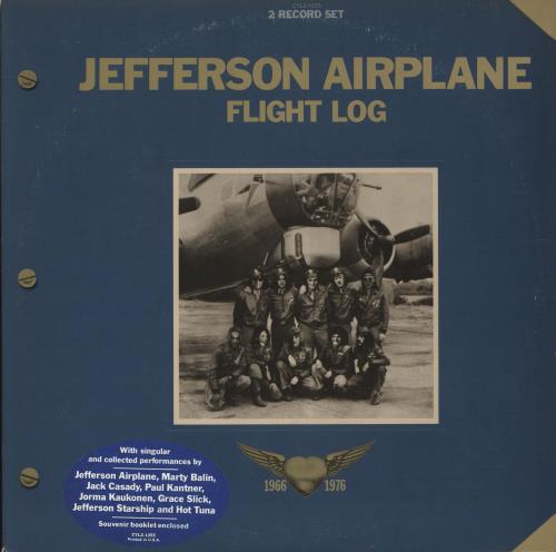 Jefferson Airplane Flight Log - Hype Stickered - EX 2-LP vinyl record set (Double LP Album) US JEF2LFL731541