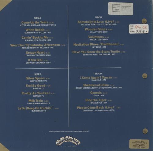 Jefferson Airplane Flight Log - Hype Stickered - EX 2-LP vinyl record set (Double LP Album) US JEF2LFL731541