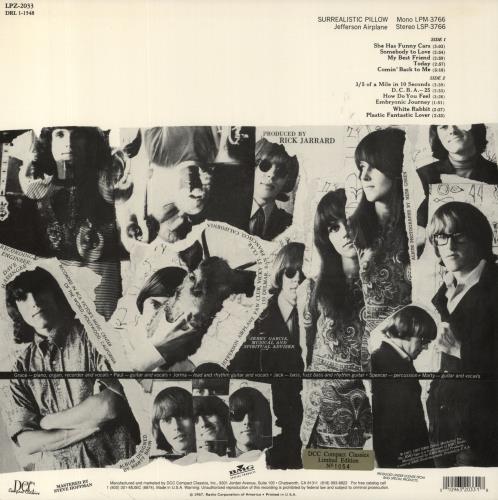 Jefferson Airplane Surrealistic Pillow - 180 Gram Vinyl vinyl LP album (LP record) US JEFLPSU858677