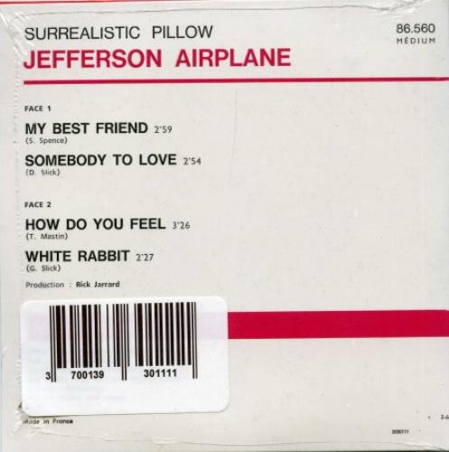 Jefferson Airplane Surrealistic Pillow CD single (CD5 / 5") French JEFC5SU371925