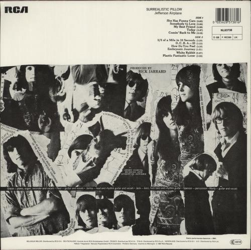 Jefferson Airplane Surrealistic Pillow vinyl LP album (LP record) German JEFLPSU874209