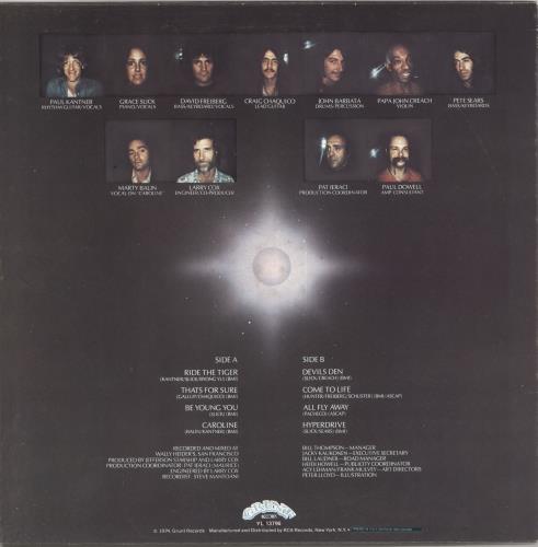 Jefferson Starship Dragonfly vinyl LP album (LP record) Italian JFSLPDR725021