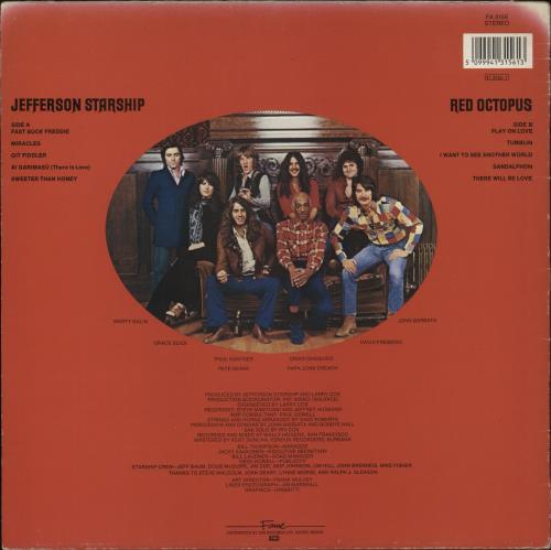 Jefferson Starship Red Octopus vinyl LP album (LP record) UK JFSLPRE230101