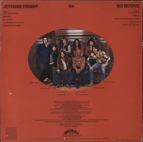 Jefferson Starship Red Octopus vinyl LP album (LP record) UK JFSLPRE261098
