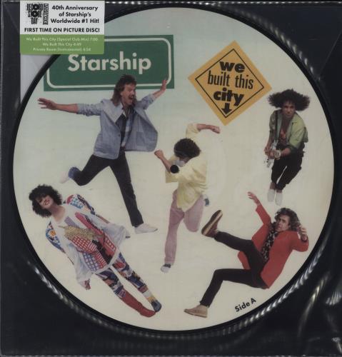 Jefferson Starship We Built This City 12" vinyl picture disc (12 inch picture record) UK JFS2PWE893336
