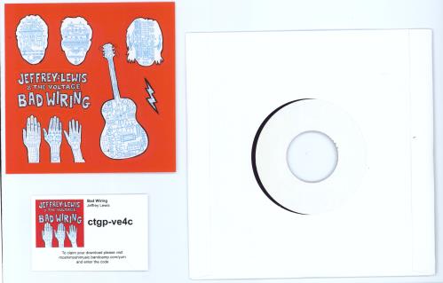 Jeffrey Lewis Bad Wiring - Pale Blue Vinyl + Bonus 7" + Numbered vinyl LP album (LP record) UK JLELPBA772865