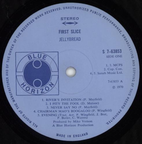Jellybread First Slice vinyl LP album (LP record) UK JEDLPFI771943