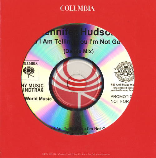 Jennifer Hudson And I Am Telling You I'm Not Going - Dance Mix CD-R acetate US HU2CRAN473816