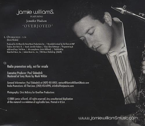 Jennifer Hudson Overjoyed CD-R acetate US HU2CROV398751