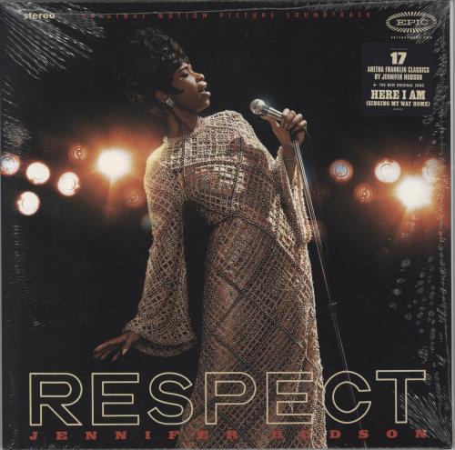 Jennifer Hudson Respect + Hype Sticker vinyl LP album (LP record) UK HU2LPRE794280