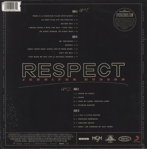 Jennifer Hudson Respect + Hype Sticker vinyl LP album (LP record) UK HU2LPRE794280