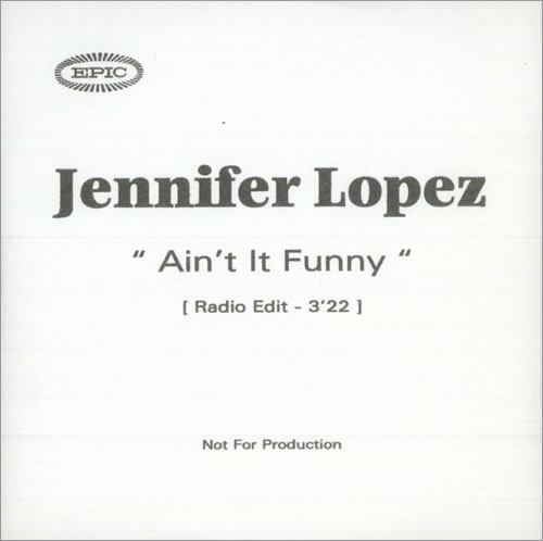 Jennifer Lopez Ain't It Funny CD-R acetate UK LPZCRAI510740