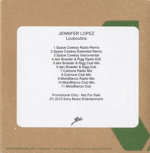 Jennifer Lopez Louboutins Remixes CD-R acetate US LPZCRLO506776