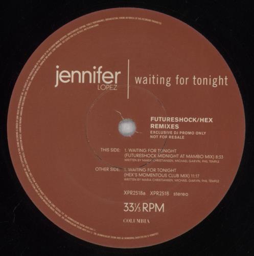 Jennifer Lopez Waiting For Tonight 12" vinyl single (12 inch record / Maxi-single) UK LPZ12WA145489