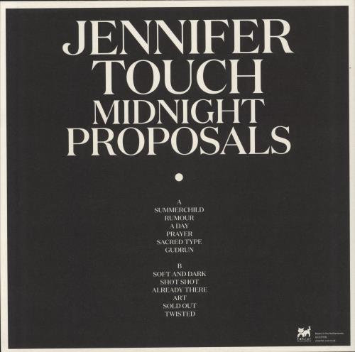 Jennifer Touch Midnight Proposals vinyl LP album (LP record) German 9G7LPMI874947