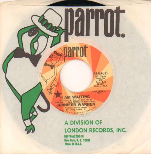 Jennifer Warnes I Am Waiting 7" vinyl single (7 inch record / 45) US JEN07IA640860