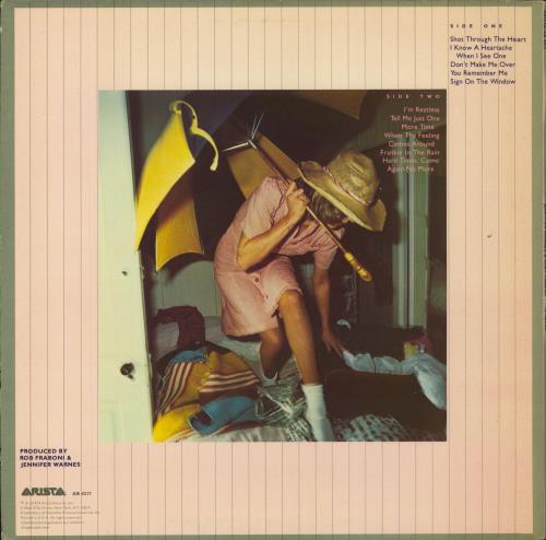 Jennifer Warnes Shot Through The Heart vinyl LP album (LP record) US JENLPSH795506