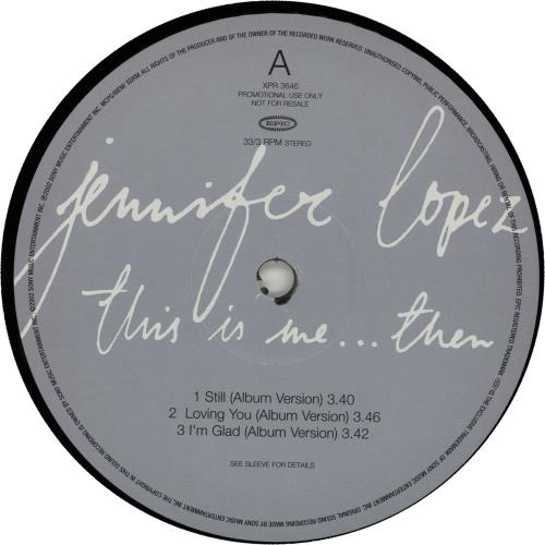 Jennifer Lopez This Is Me... Then UK Promo 2-LP vinyl record set 