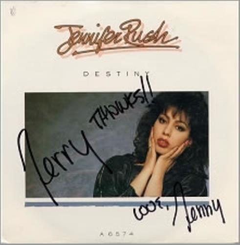 Jennifer Rush Destiny - AUTOGRAPHED UK 7\