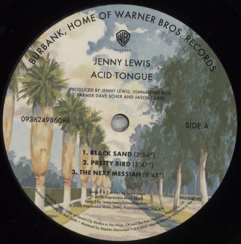 Jenny Lewis Acid Tongue 2-LP vinyl record set (Double LP Album) US JL12LAC837829
