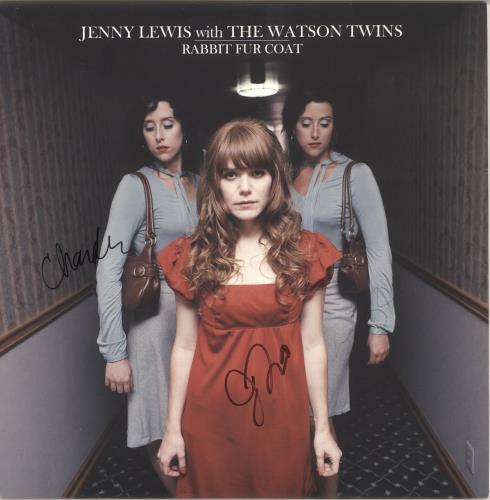 Jenny Lewis Rabbit Fur Coat - Autographed vinyl LP album (LP record) US JL1LPRA748992