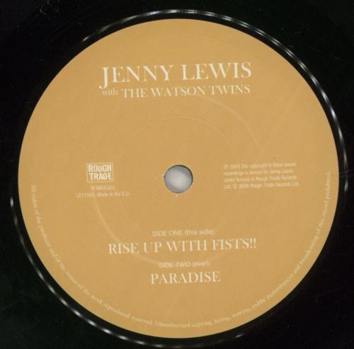 Jenny Lewis Rise Up With Fists!! 7" vinyl single (7 inch record / 45) UK JL107RI352772