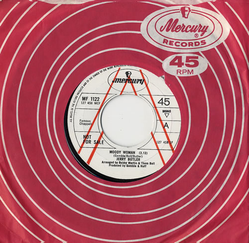 Jerry Butler Moody Woman 7" vinyl single (7 inch record / 45) UK J.B07MO479688