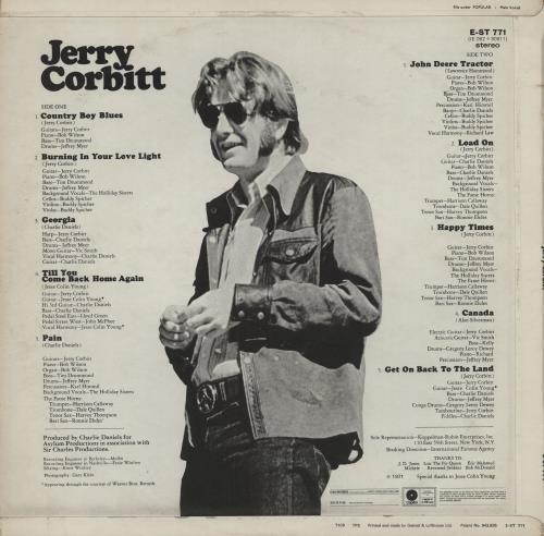 Jerry Corbitt Jerry Corbitt vinyl LP album (LP record) UK 24ZLPJE763246