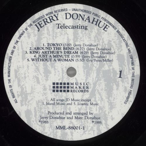 Jerry Donahue Telecasting vinyl LP album (LP record) UK J5DLPTE568051