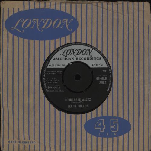 Jerry Fuller Tennessee Waltz 7" vinyl single (7 inch record / 45) UK O2R07TE677669