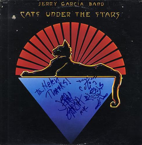 Jerry Garcia Cats Under The Stars - Autographed! vinyl LP album (LP record) Canadian JGCLPCA398288
