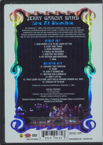 Jerry Garcia Live At Shoreline DVD US JGCDDLI809789