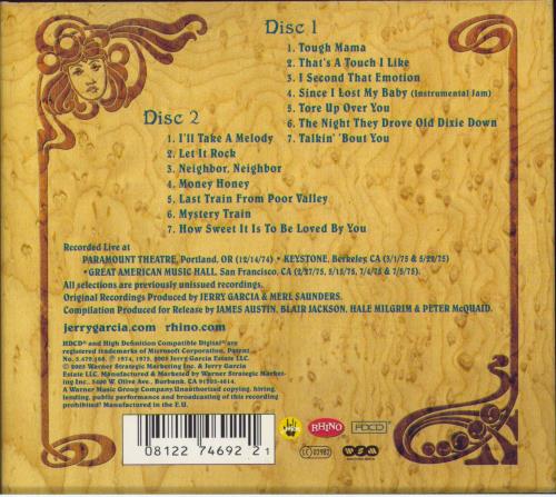 Jerry Garcia The Jerry Garcia Collection, Vol. 1 2 CD album set (Double CD) UK JGC2CTH335334