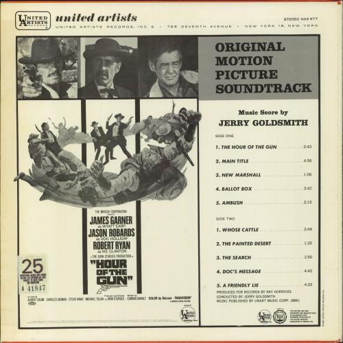 Jerry Goldsmith Hour Of The Gun vinyl LP album (LP record) Japanese J-0LPHO820678