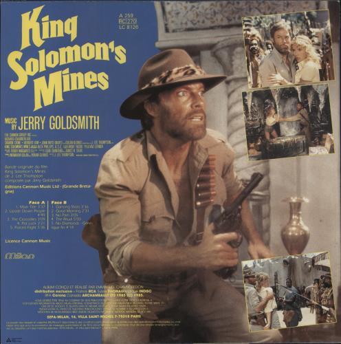 Jerry Goldsmith King Solomon's Mines OST vinyl LP album (LP record) French J-0LPKI862015