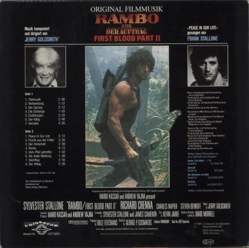 Jerry Goldsmith Rambo: First Blood Part II vinyl LP album (LP record) German J-0LPRA866407